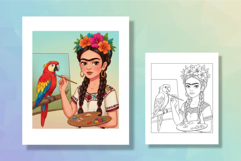 a-young-artist-inspired-by - hispanic heritage month coloring pages