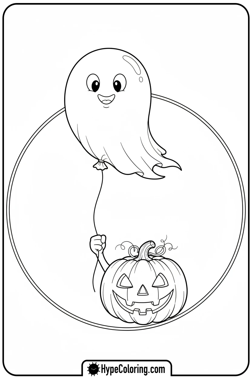 jack-o-lantern-holding-balloon - jack o lantern coloring pages