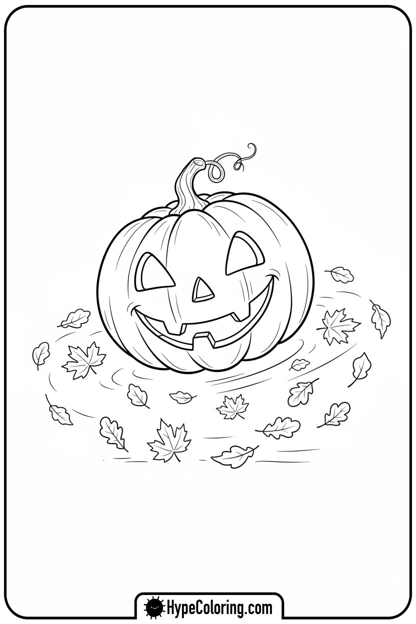 jack-o-lantern-twirling-happily - jack o lantern coloring pages