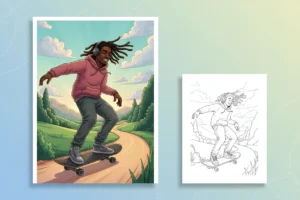 juice-wrld-gracefully-riding-a - juice wrld color page