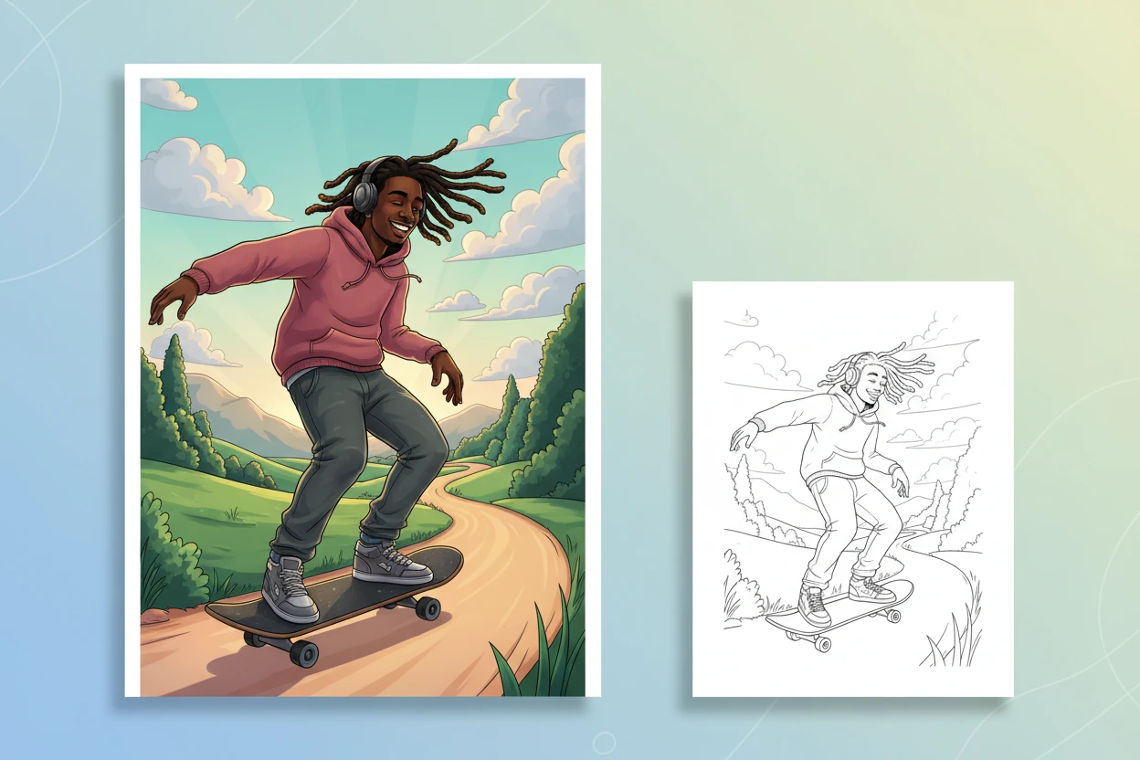 juice-wrld-gracefully-riding-a - juice wrld color page