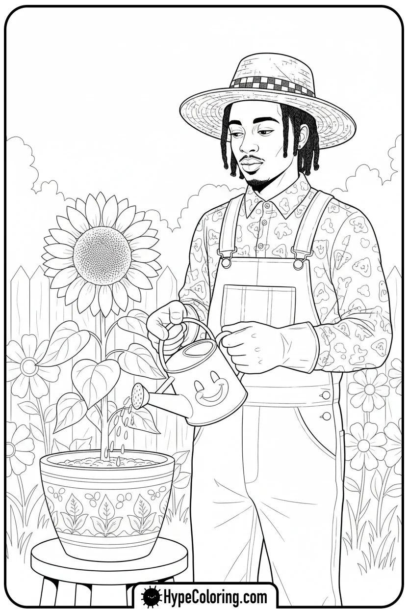 juice-wrld-gardening-flowers - juice wrld color page