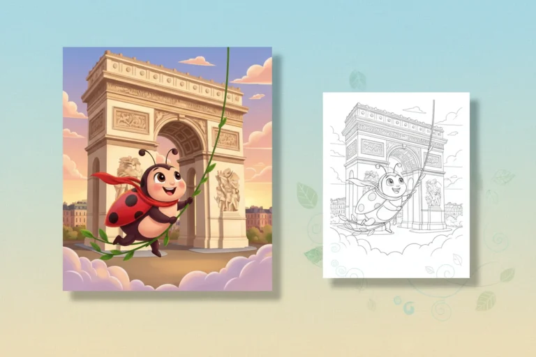 ladybug-enthusiastically-swinging-past-the - ladybug miraculous coloring pages