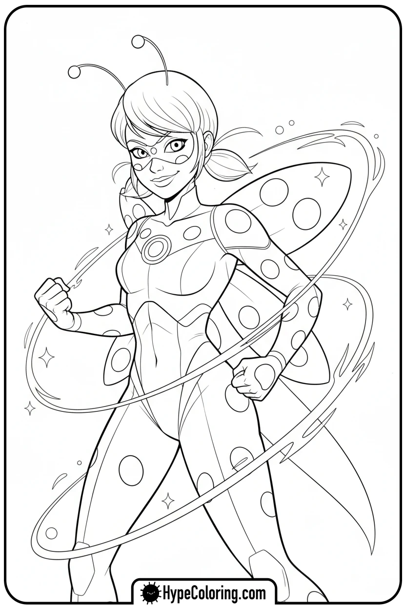 ladybug-striking-transformation-pose - ladybug miraculous coloring pages