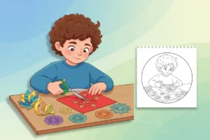 a-focused-child-sitting-at - lunar new year coloring pages