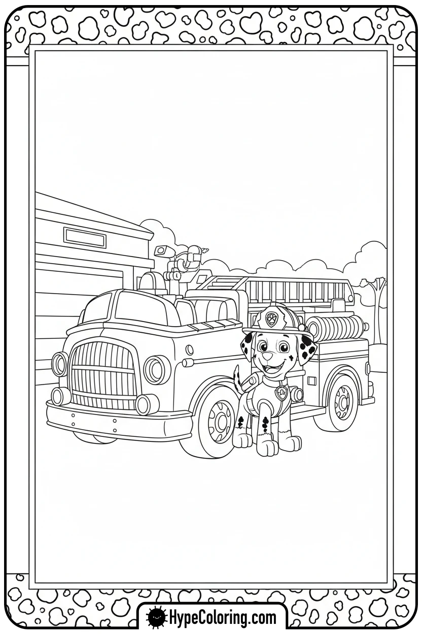 marshall-next-to-fire-truck - marshall from paw patrol coloring pages