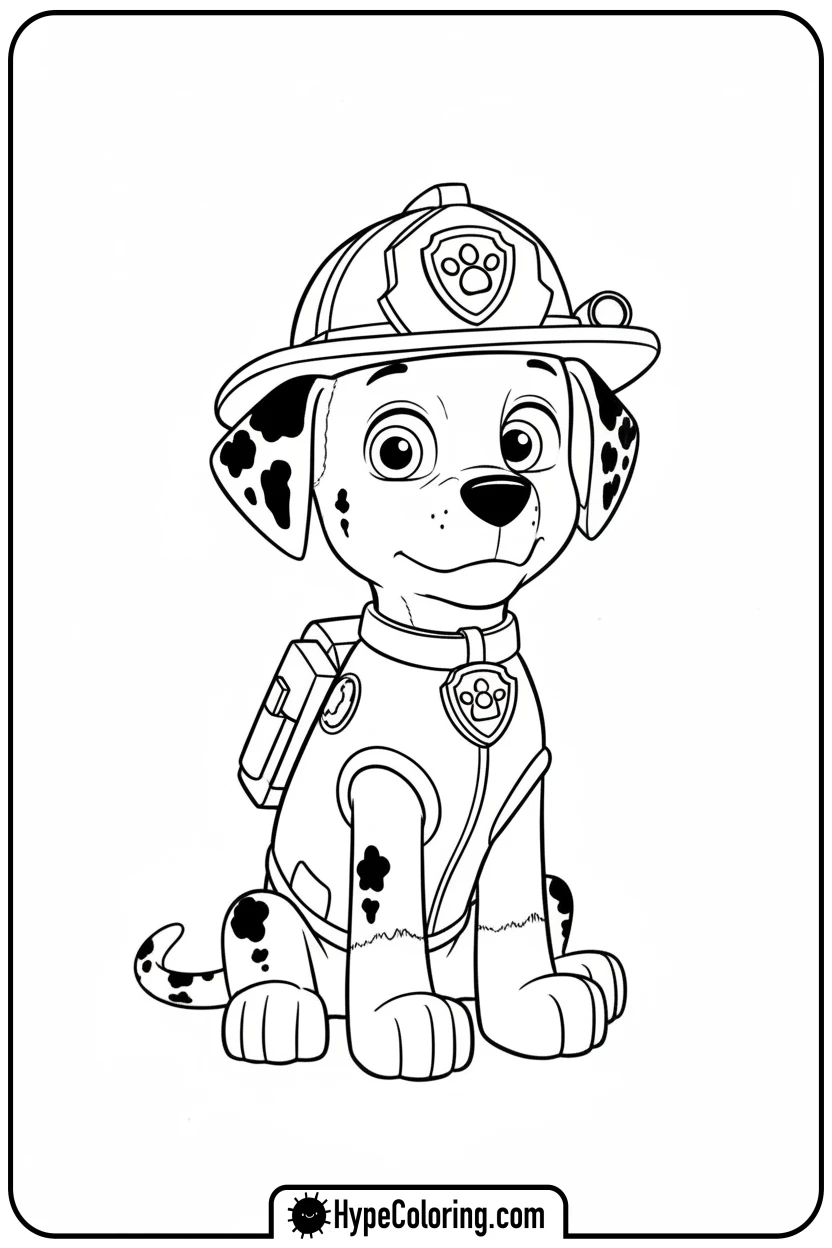 marshall-waiting-for-treat - marshall from paw patrol coloring pages