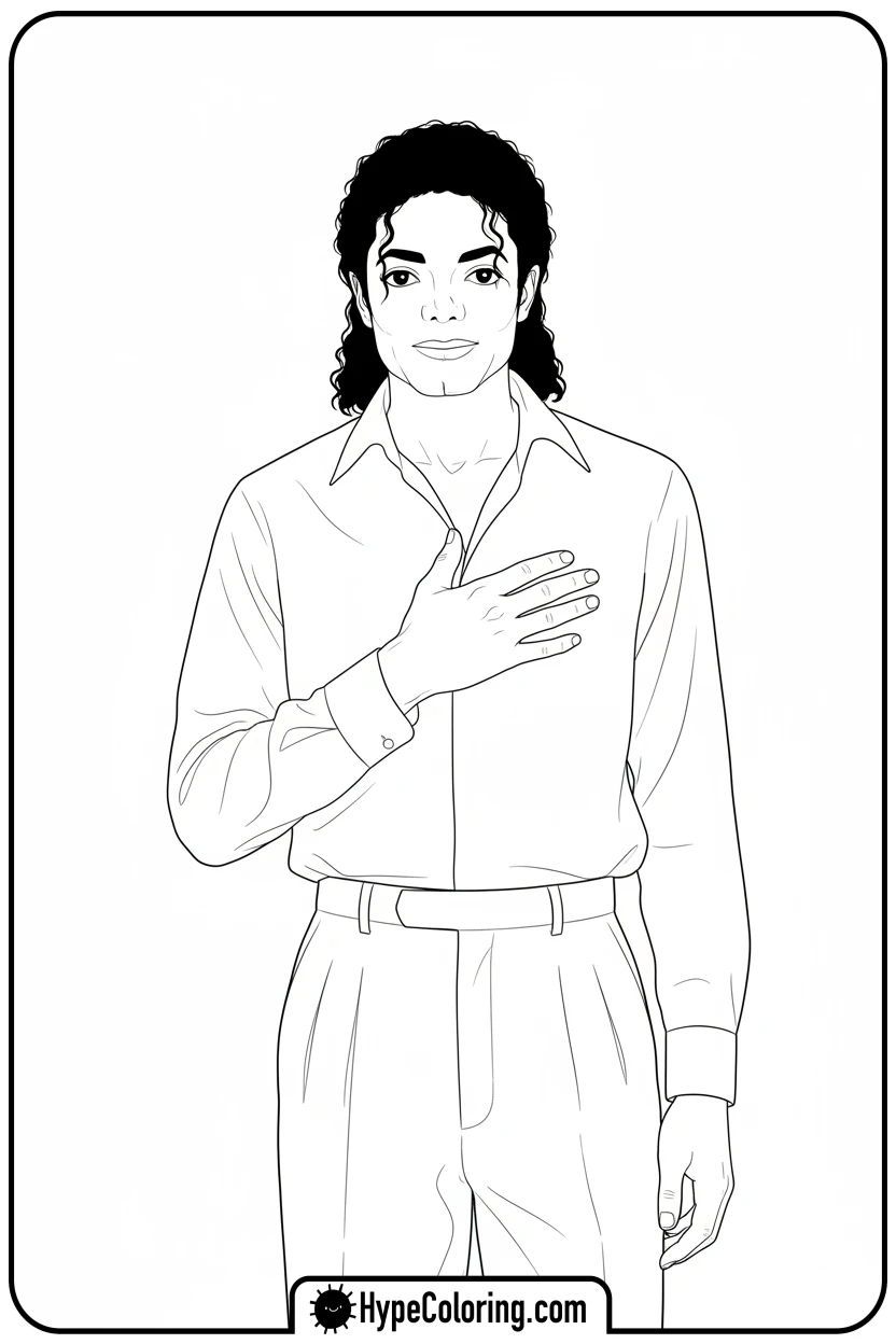 mj-with-hand-over-his-heart - michael jackson coloring pages