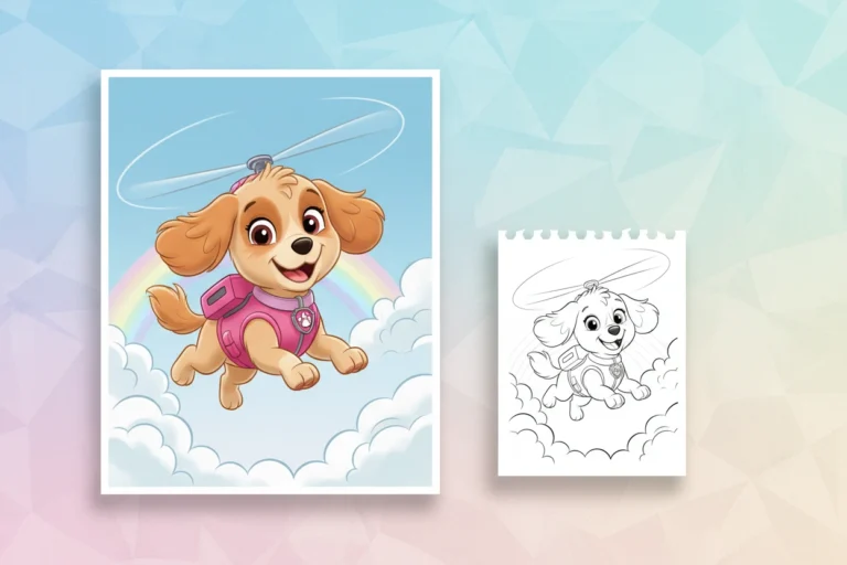 skye-the-cockapoo-gracefully-flying - nick jr coloring pages
