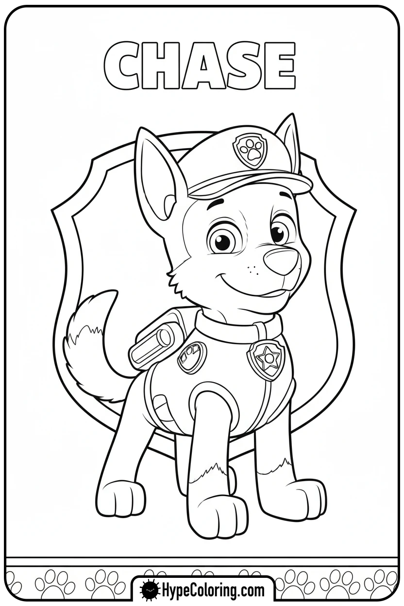 chase-the-police-pup-standing - nick jr coloring pages
