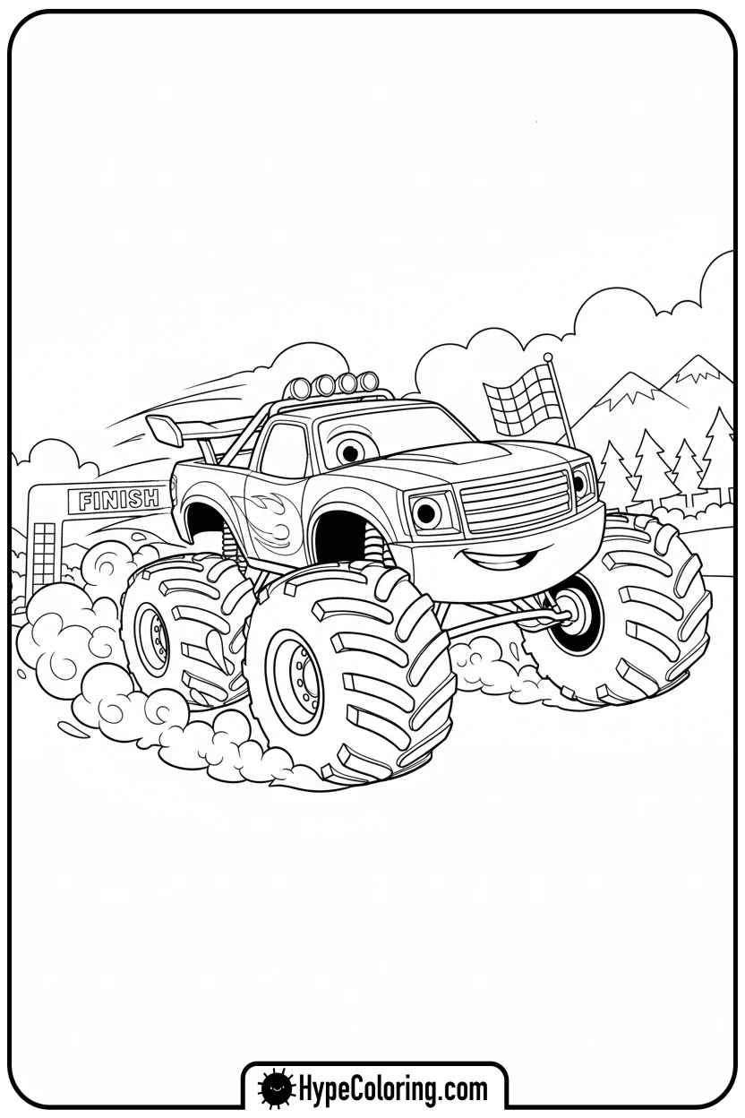 blaze-racing-fast - nick jr coloring pages