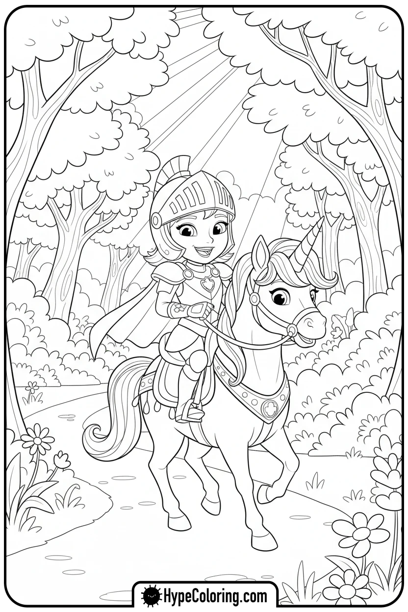 nella-riding-trinket - nick jr coloring pages