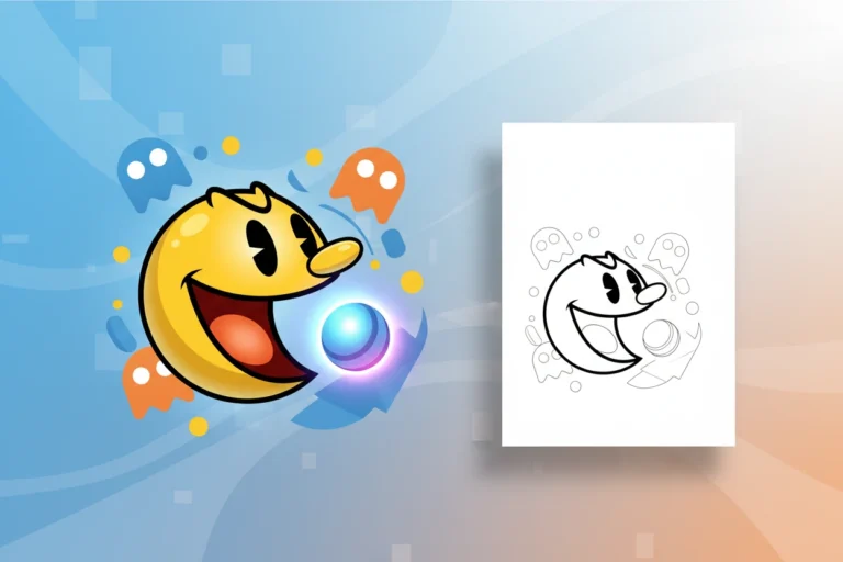 pac-man-with-a-huge-open - pac man coloring pages