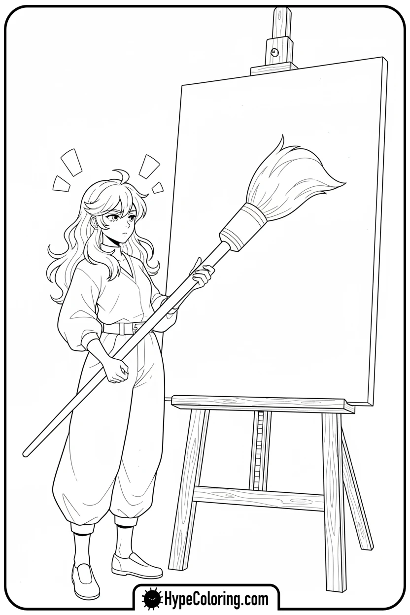 anime-character-painting-canvas - anime color pages