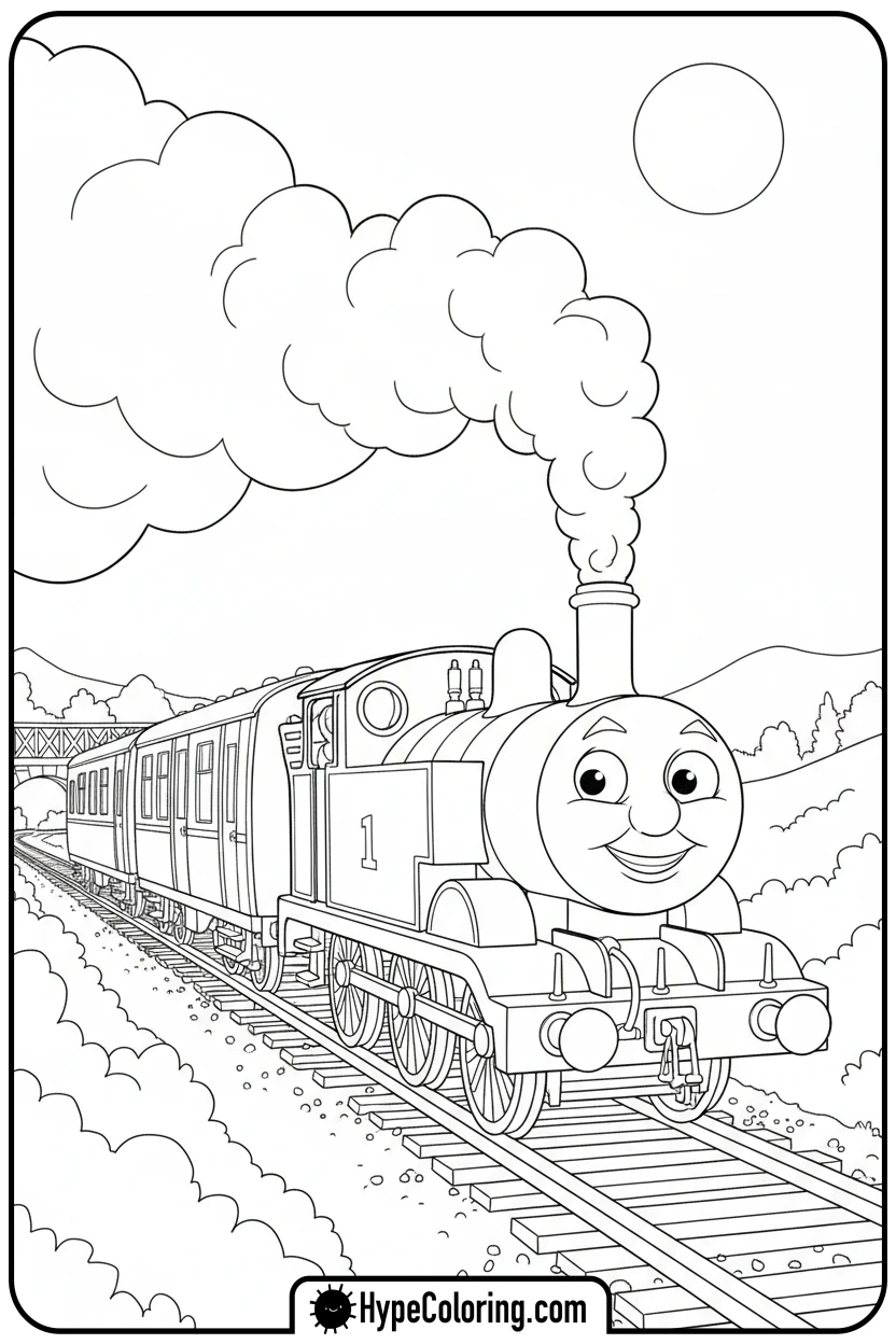 thomas-with-annie-and-clarabel - thomas and friends coloring pages