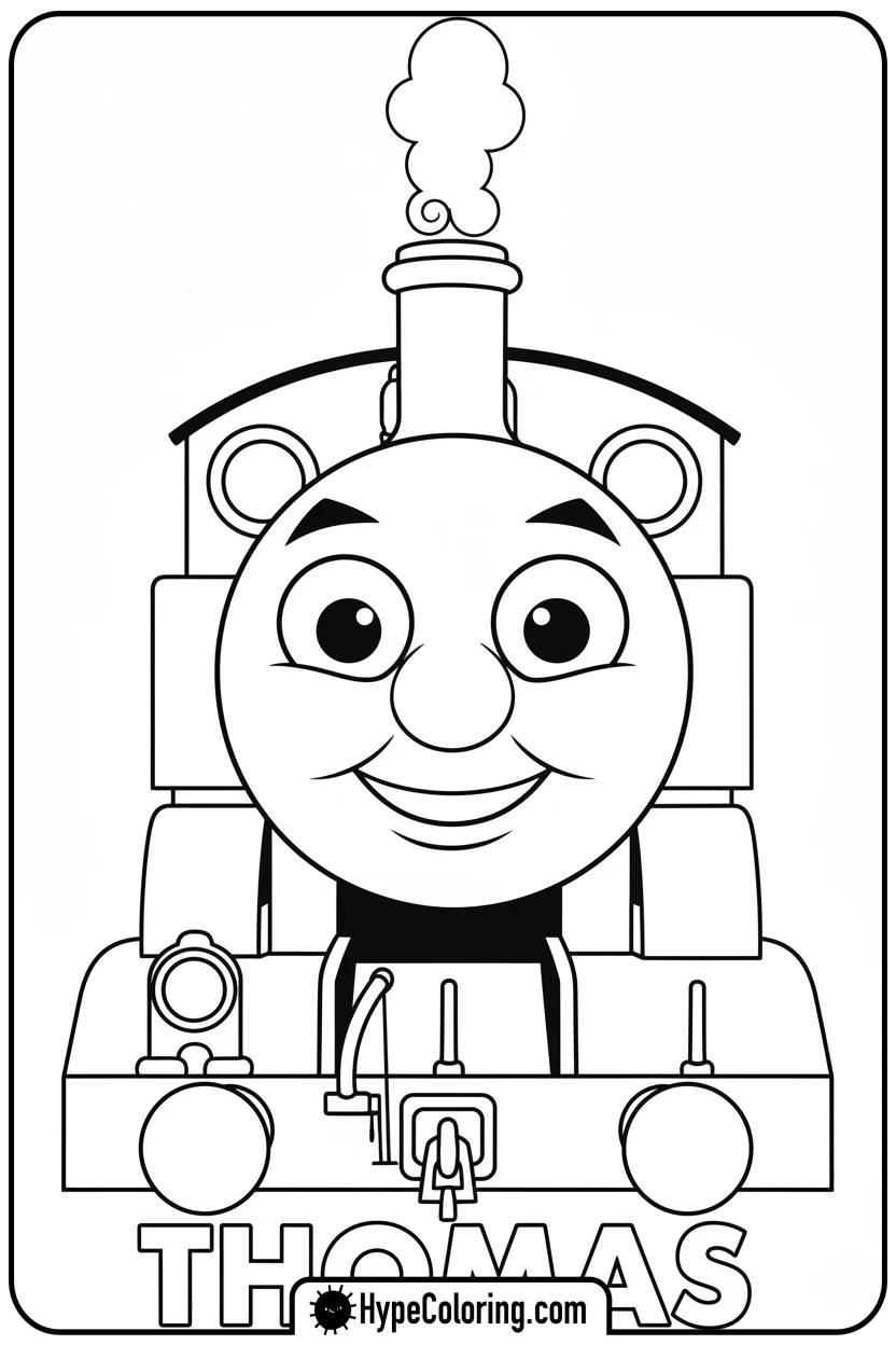 close-up-of-thomas-s-cheerful-face - thomas and friends coloring pages