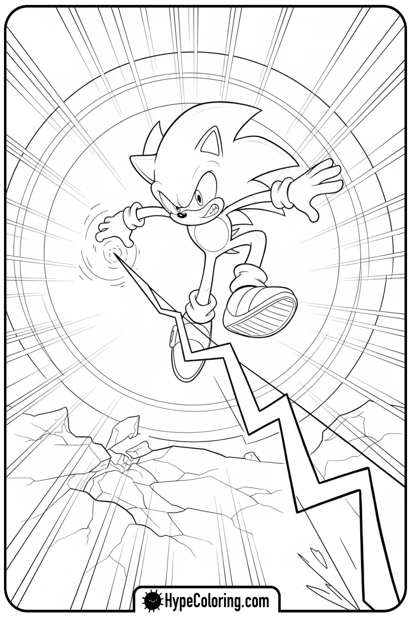super-sonic-dodging-laser - sonic coloring pages super sonic