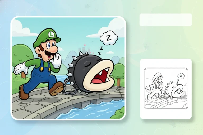 luigi-cautiously-tiptoeing-past-a - coloring pages of super mario bros