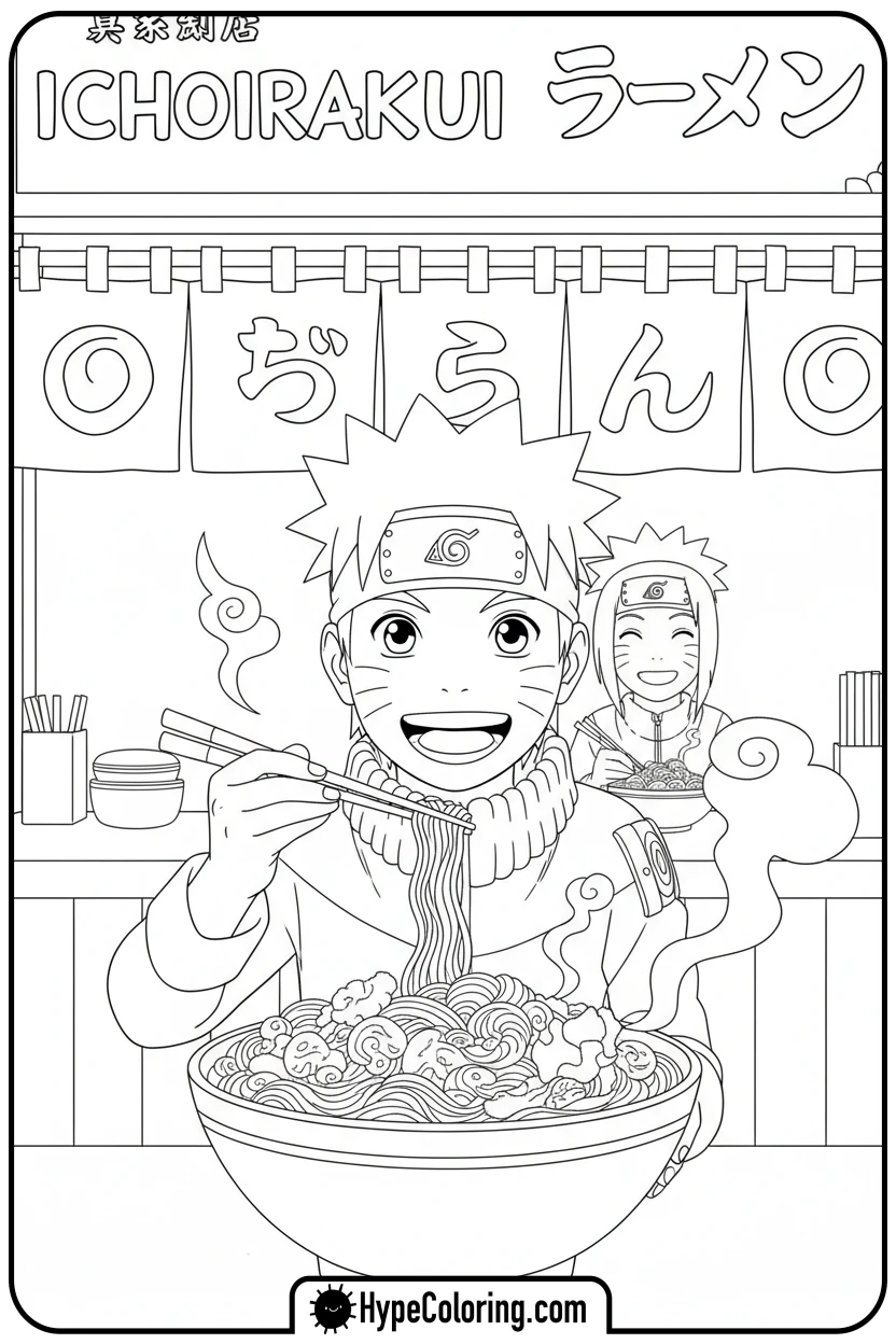 naruto-eating-ramen-happily - naruto coloring pages
