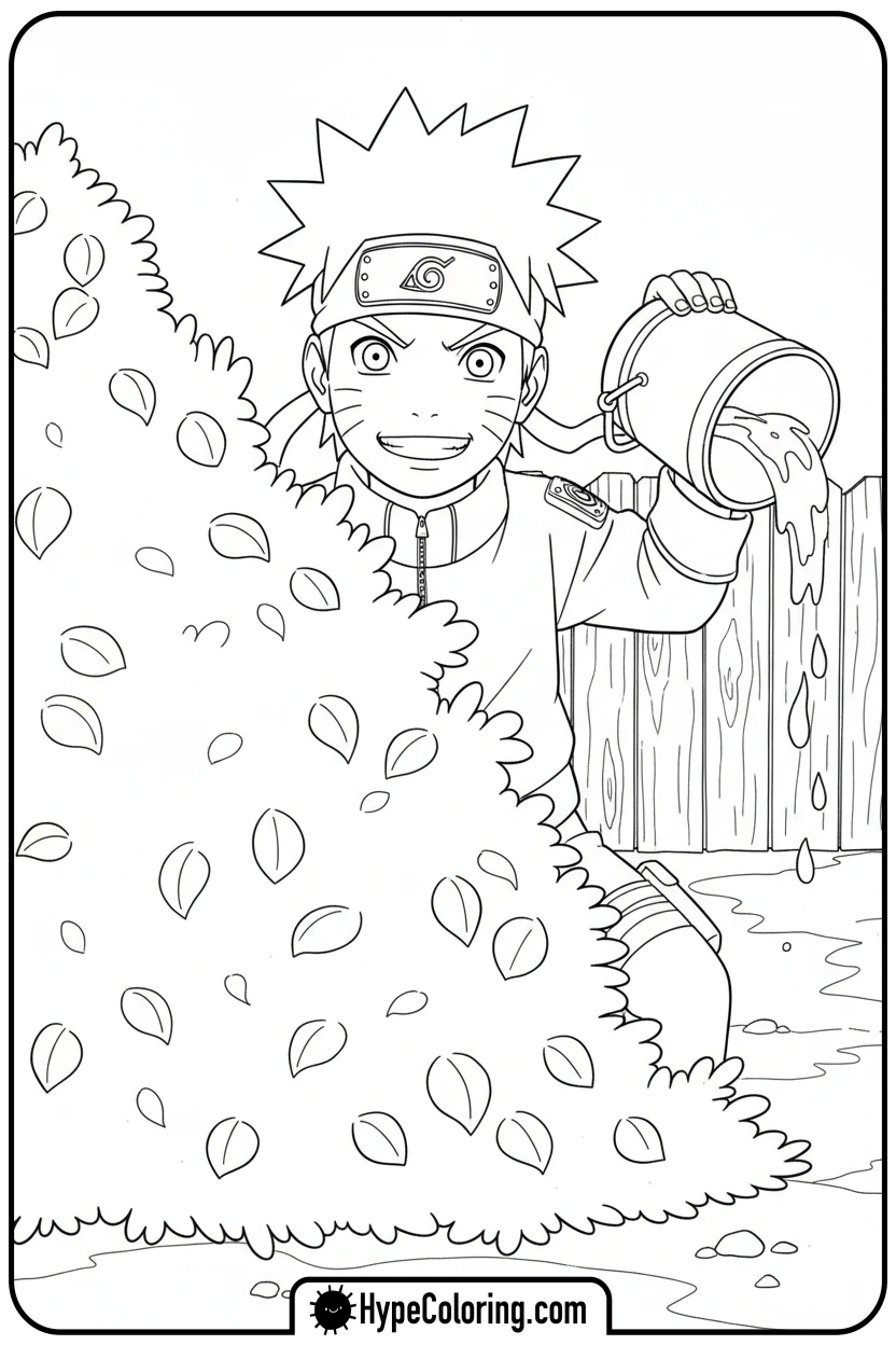 naruto-peeking-mischievous - naruto coloring pages