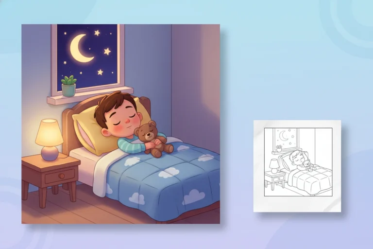 jj-sleeping-peacefully-in-his - cocomelon coloring pages