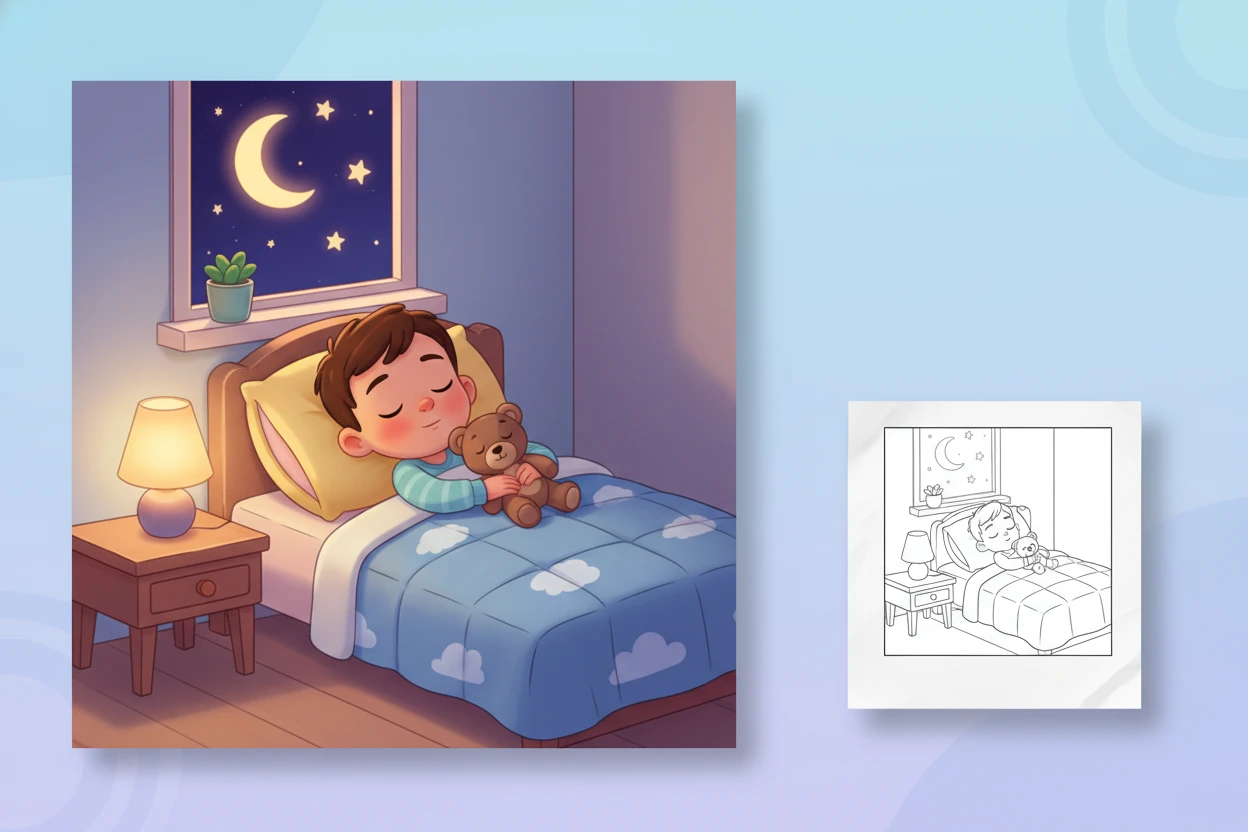 jj-sleeping-peacefully-in-his - cocomelon coloring pages