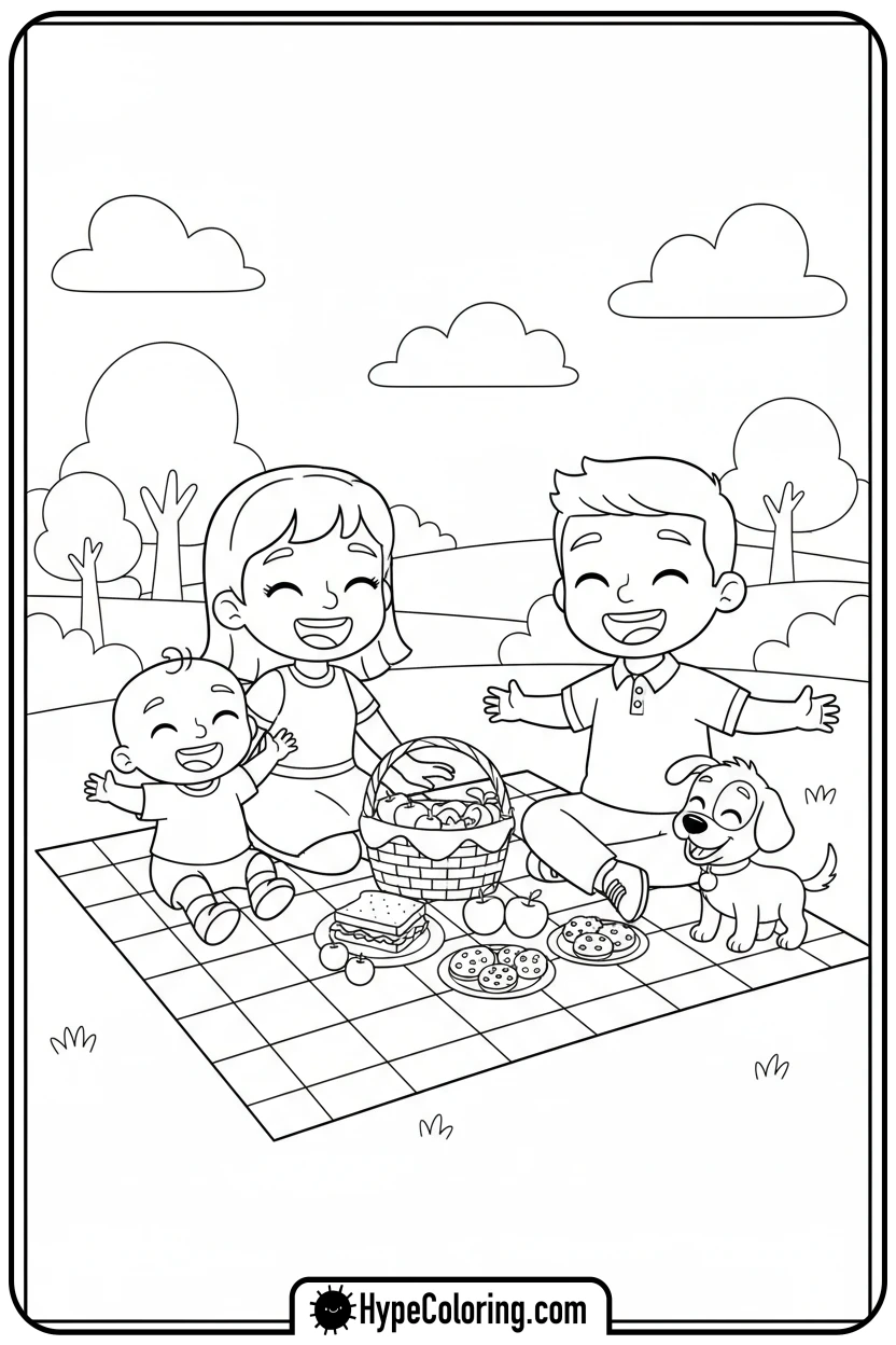 cocomelon-family-picnic - cocomelon coloring pages