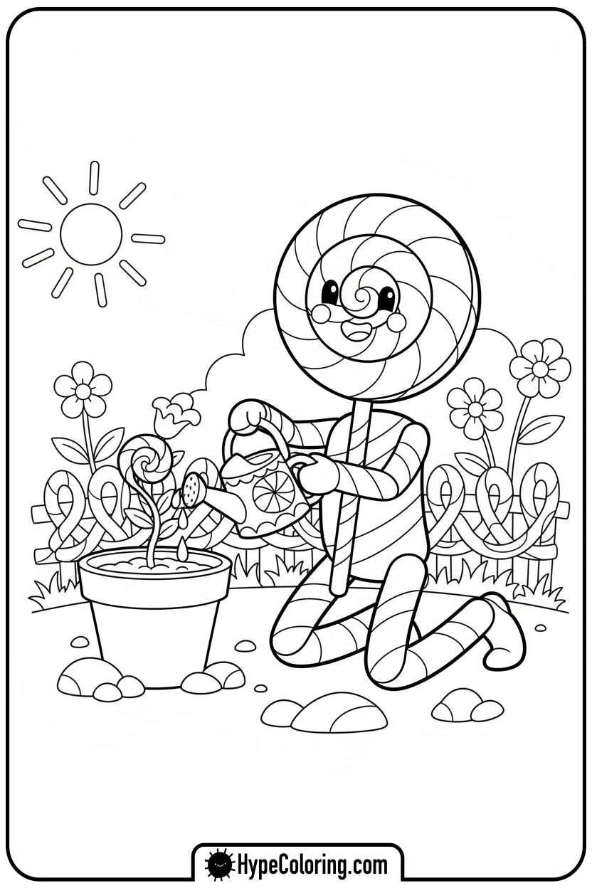 candy-cane-planting-a-sprout - candy cane coloring pages