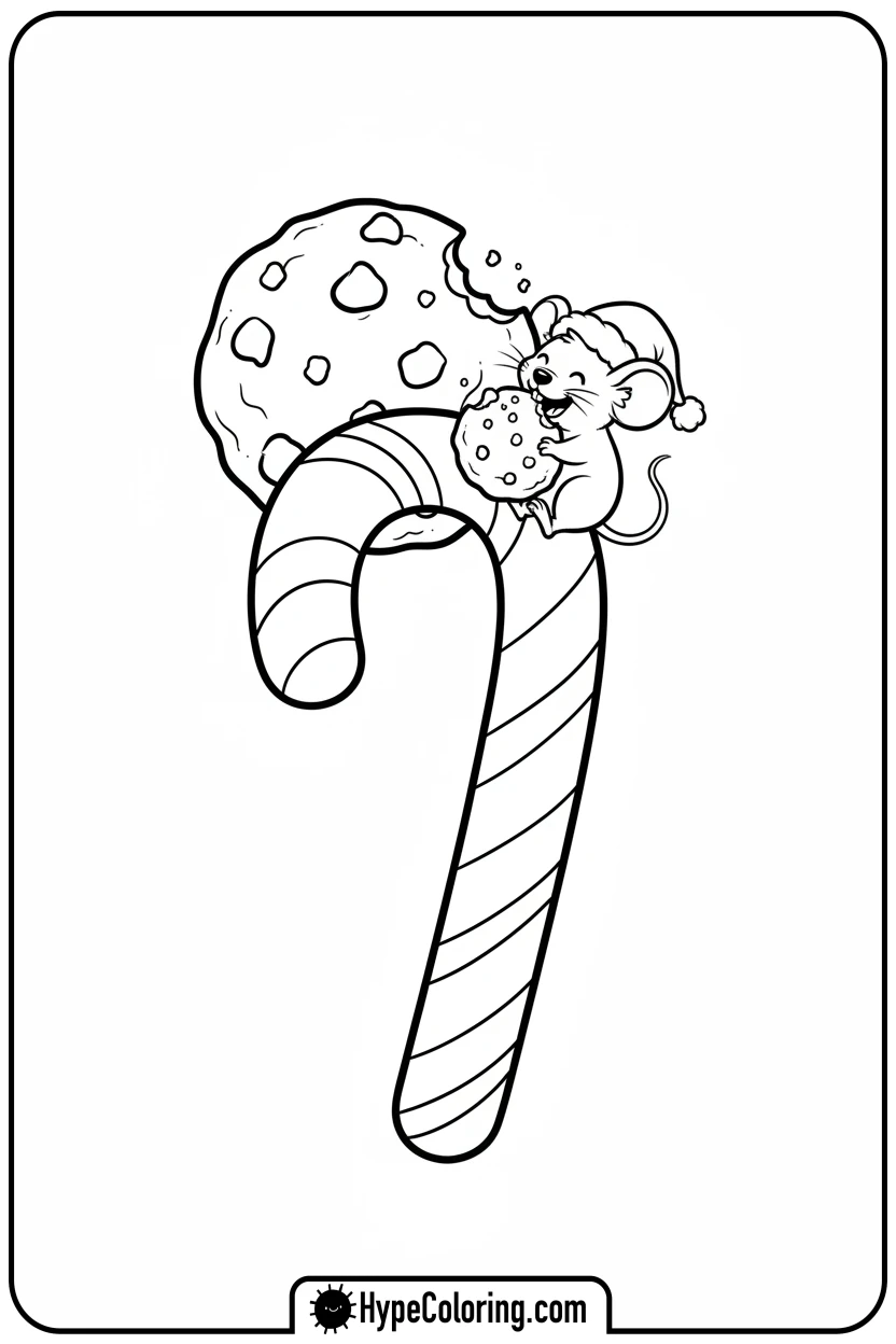 candy-cane-sharing-cookie-with-mouse - candy cane coloring pages