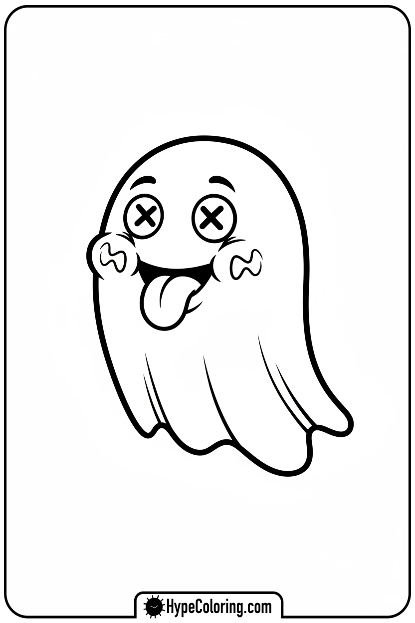 ghost-making-funny-face - ghost coloring pages