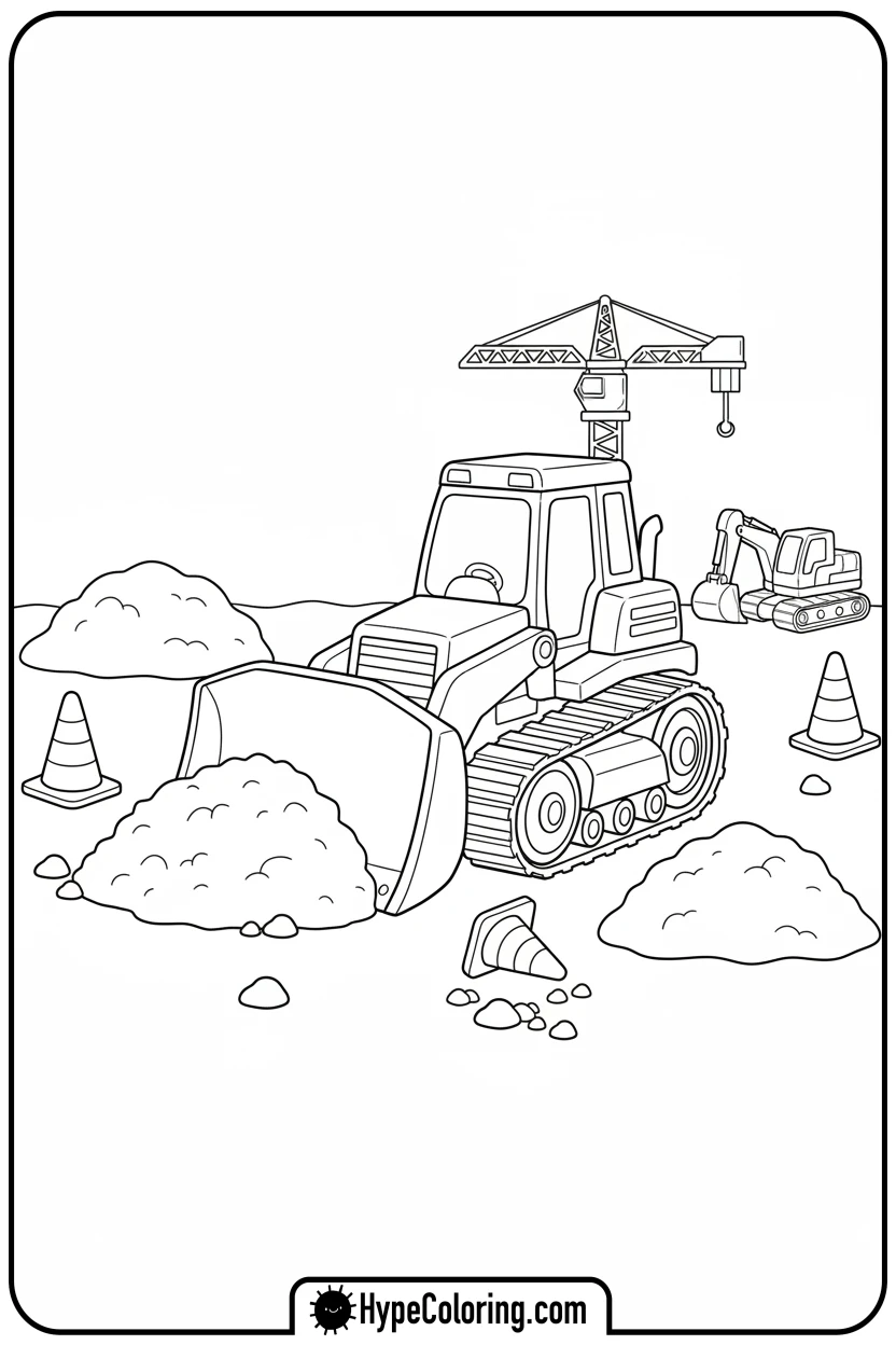 hot-wheels-construction-vehicle - hot wheels coloring page