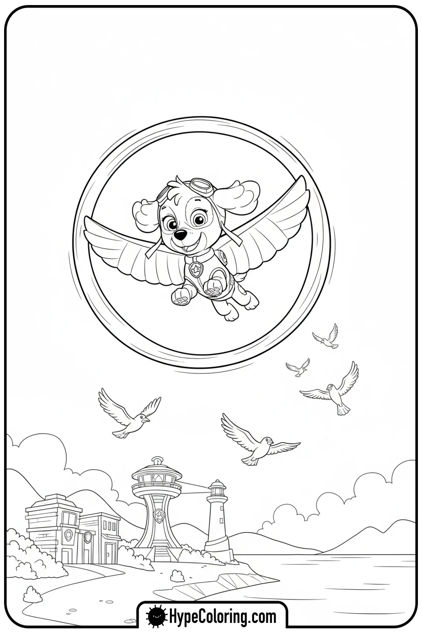 skye-flying-wingsuit-loop - paw patrol coloring pages