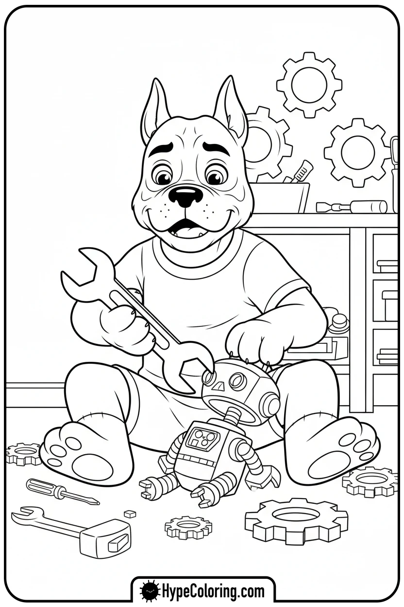 rocky-fixing-robot - paw patrol coloring pages