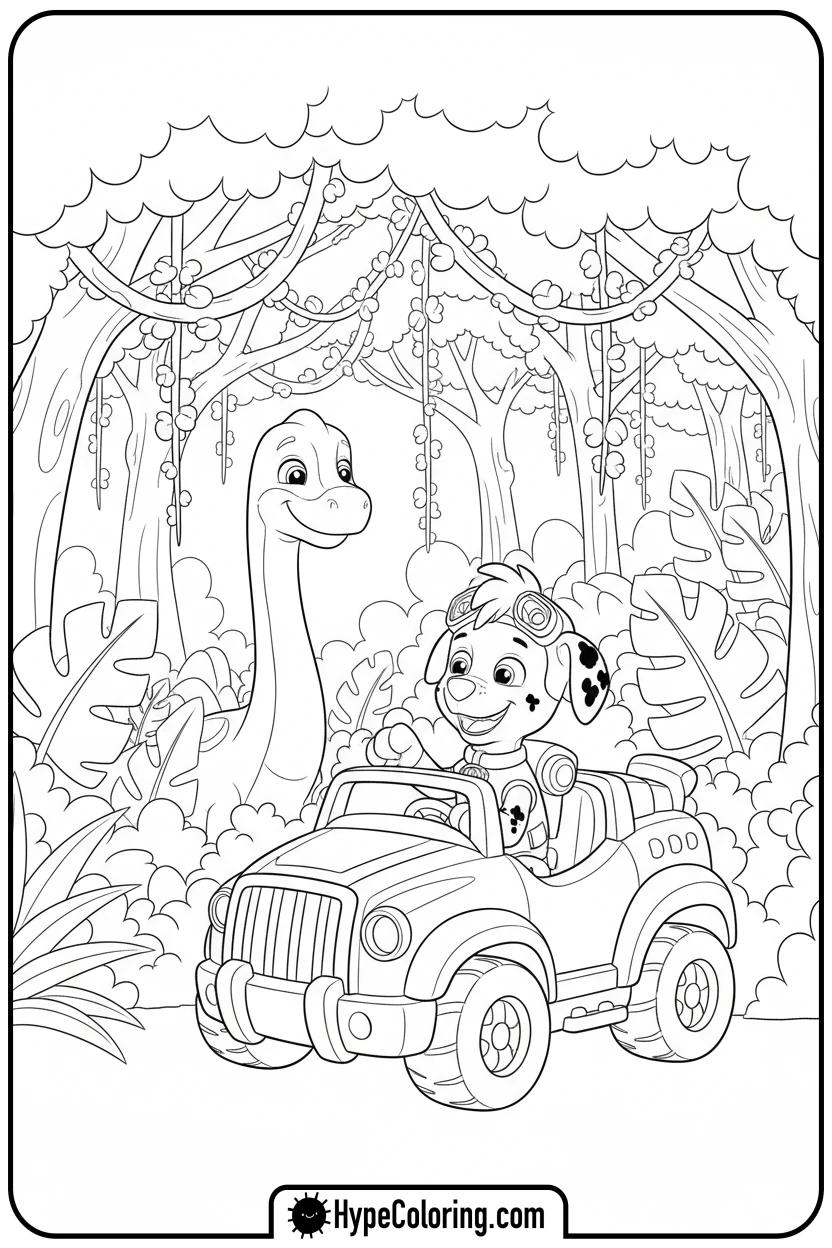 rex-and-dinosaur-discovery - paw patrol coloring pages
