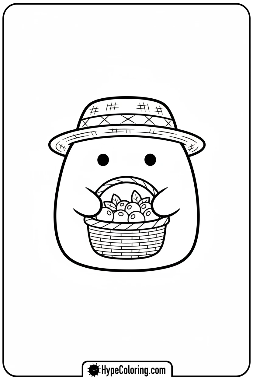 Click to download PDF squishmallow-with-berries - squishmallow coloring pages