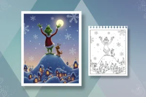 the-grinch-and-max-the - grinch coloring page