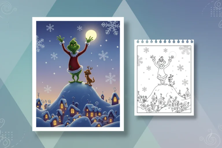 the-grinch-and-max-the - grinch coloring page