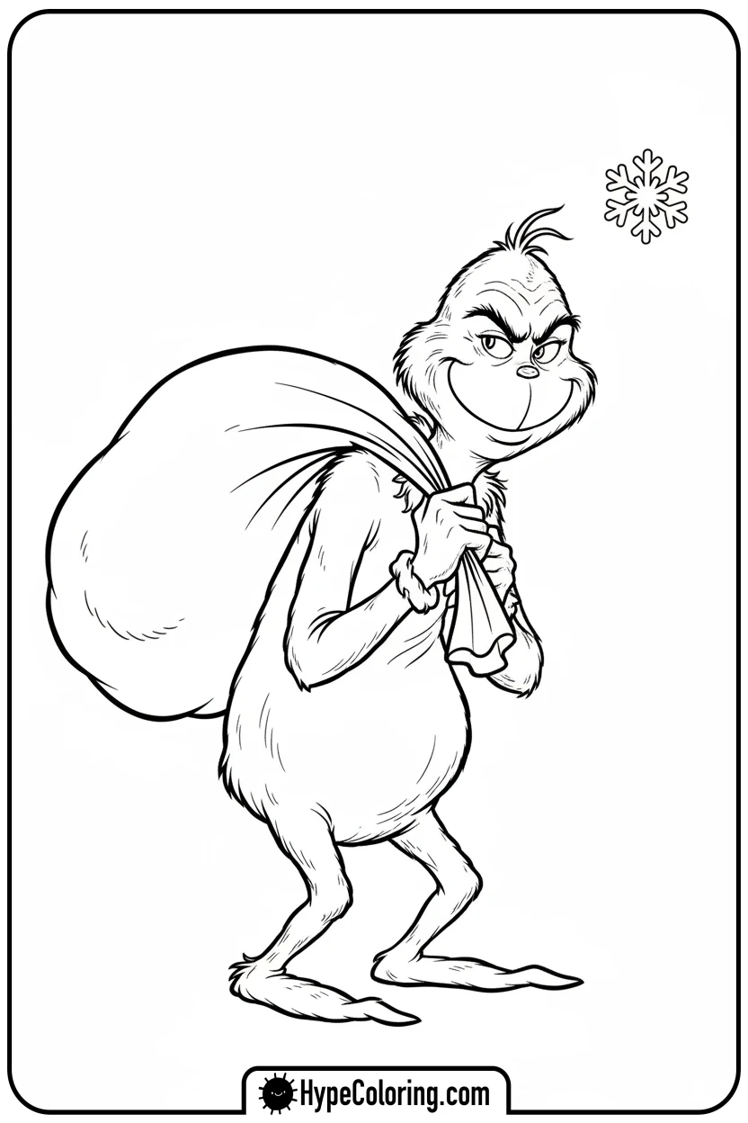 grinch-with-empty-sack - grinch coloring page