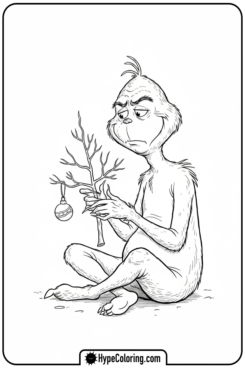grinch-holding-small-tree - grinch coloring page