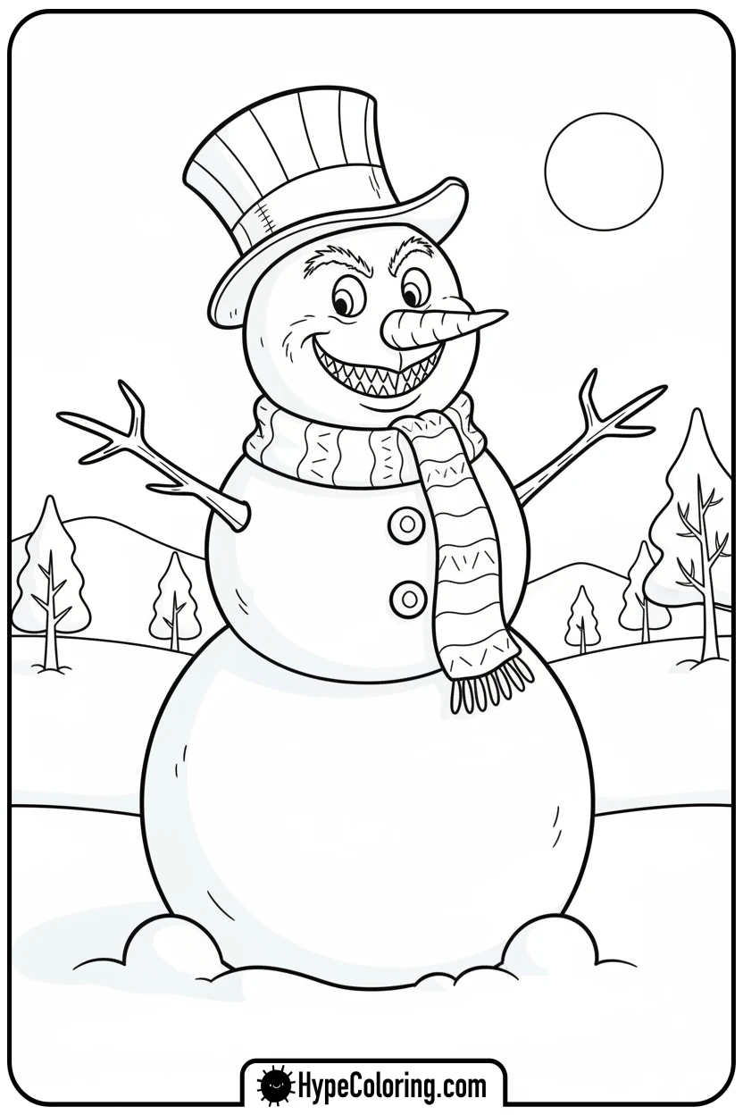 grinch-snowman-disguise - grinch coloring page