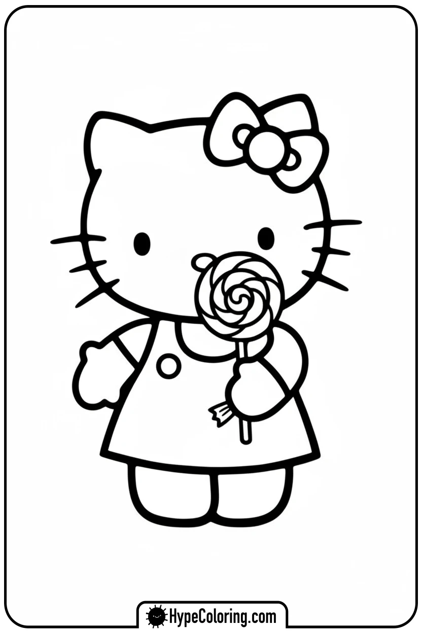 hello-kitty-with-lollipop - hello kitty coloring pages printable