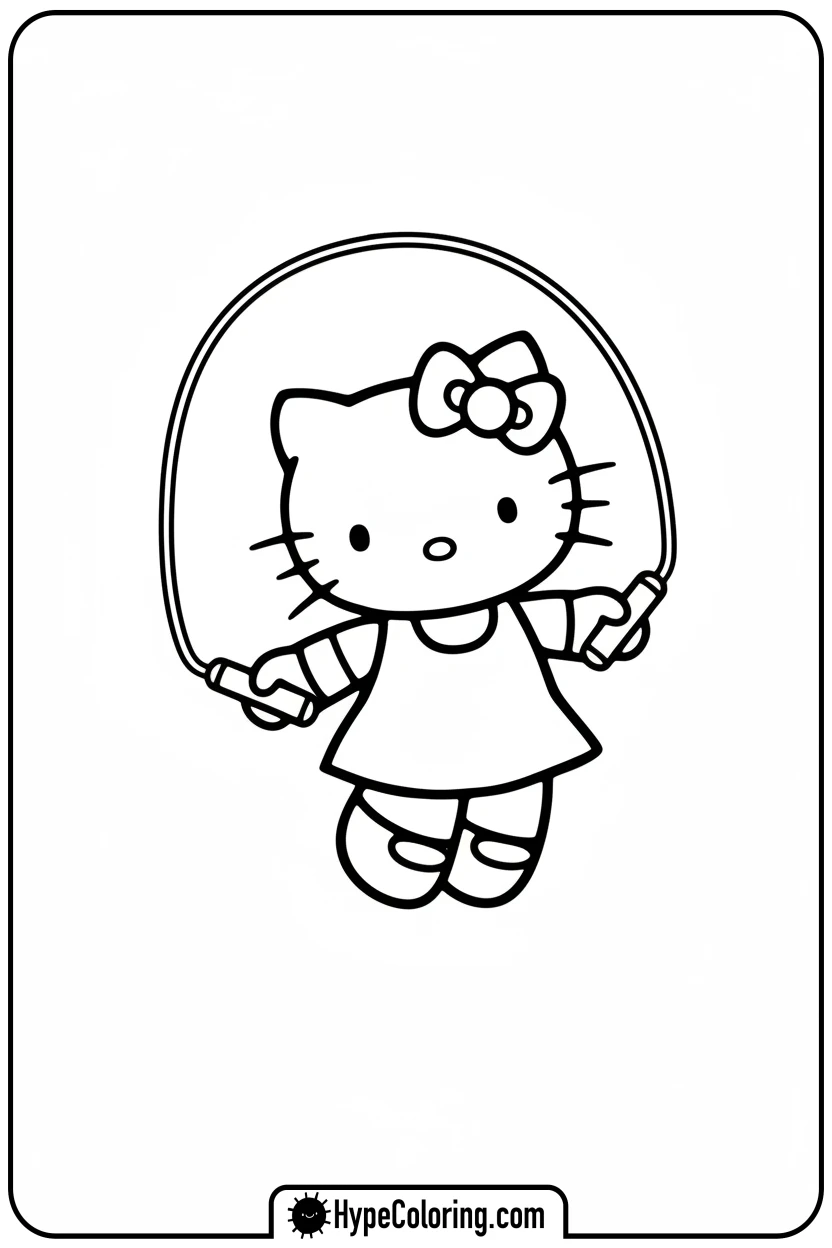 hello-kitty-jumping-rope - hello kitty coloring pages printable