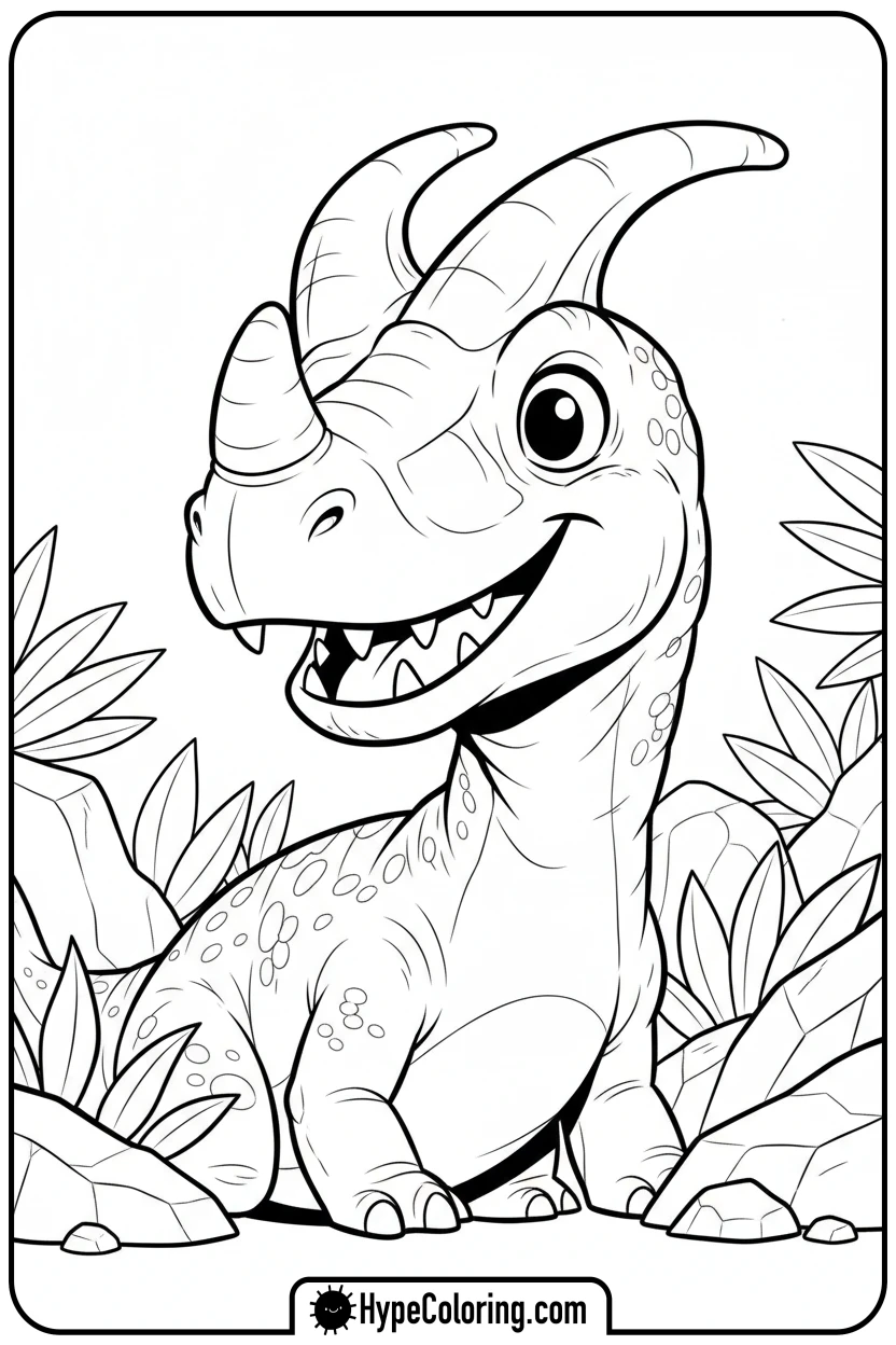 smiling-dilophosaurus - jurassic world coloring pages