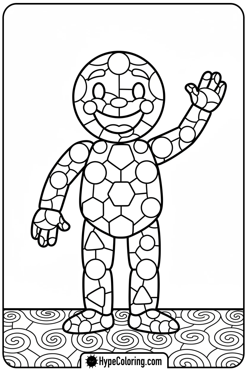 stained-glass-figure-waving - stained glass coloring pages