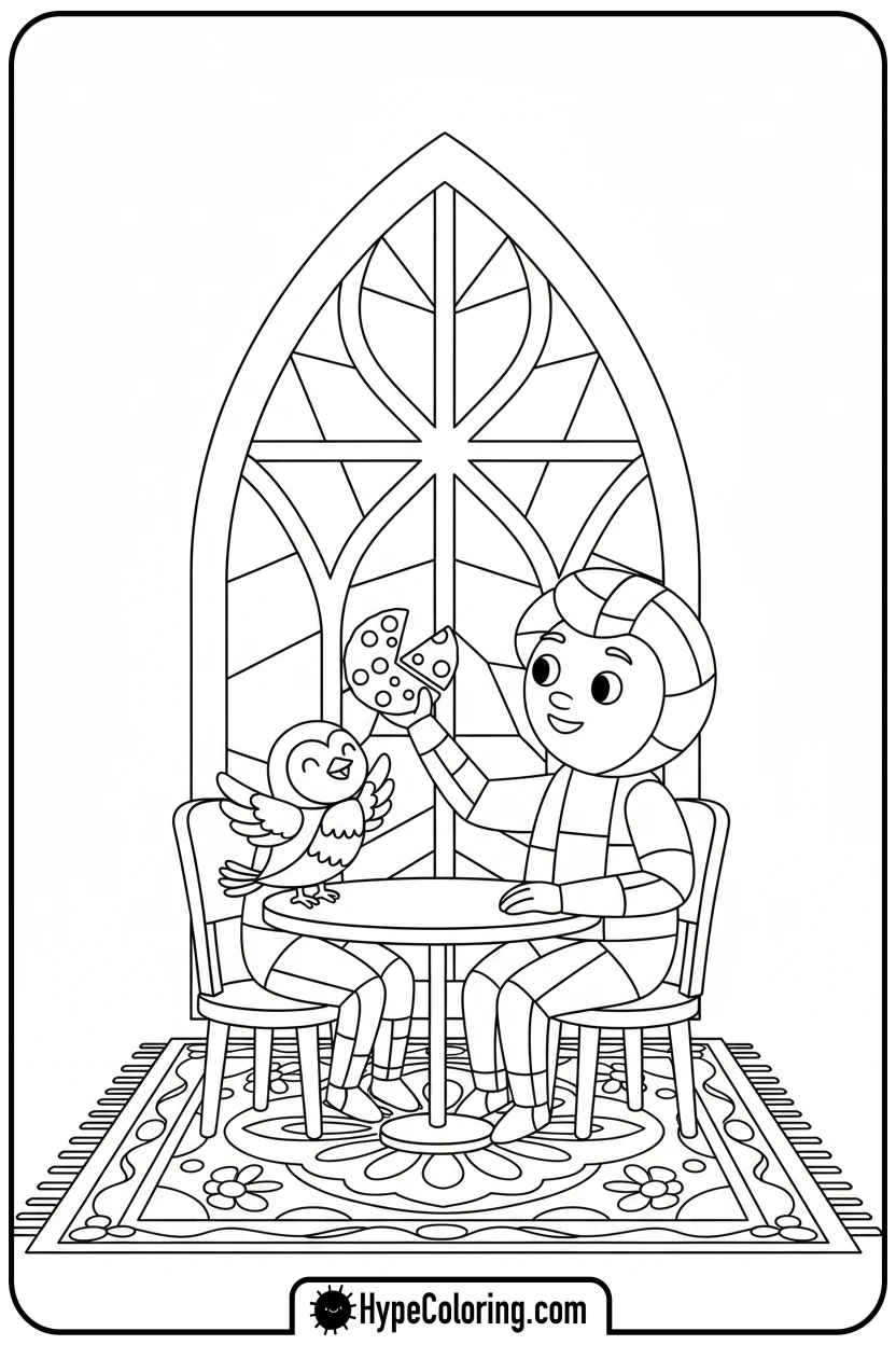stained-glass-figure-sharing-snack - stained glass coloring pages