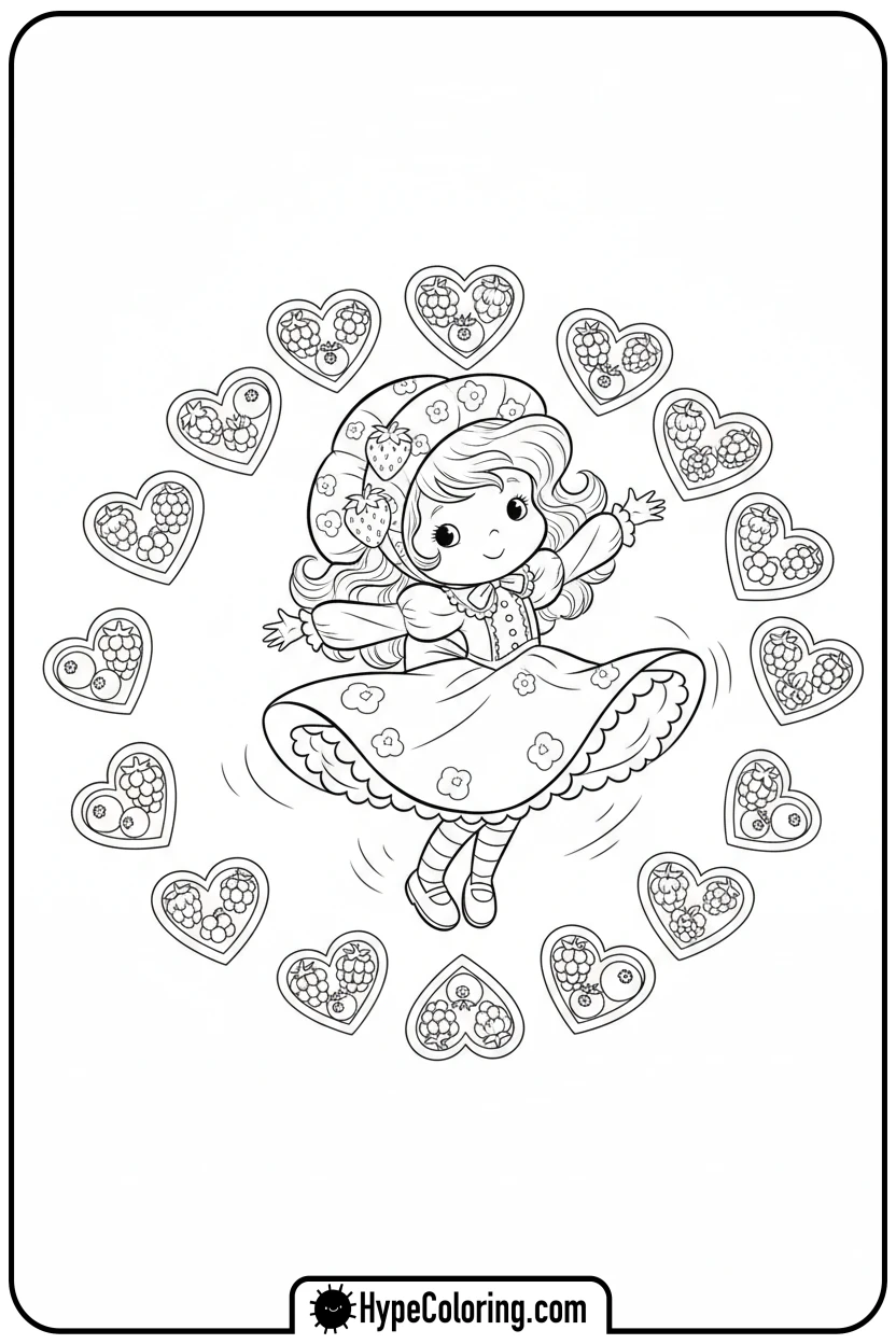 strawberry-shortcake-dancing - strawberry shortcake coloring page