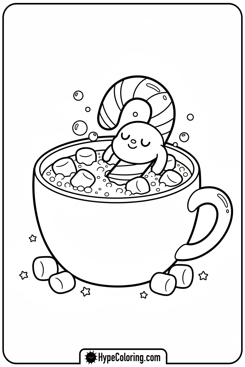 candy-cane-in-hot-milk-mug - candy cane coloring pages
