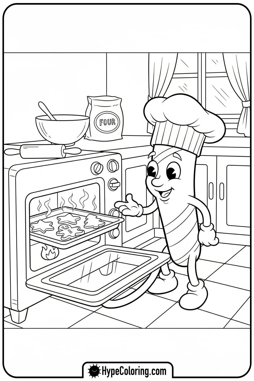 candy-cane-baking-cookies - candy cane coloring pages
