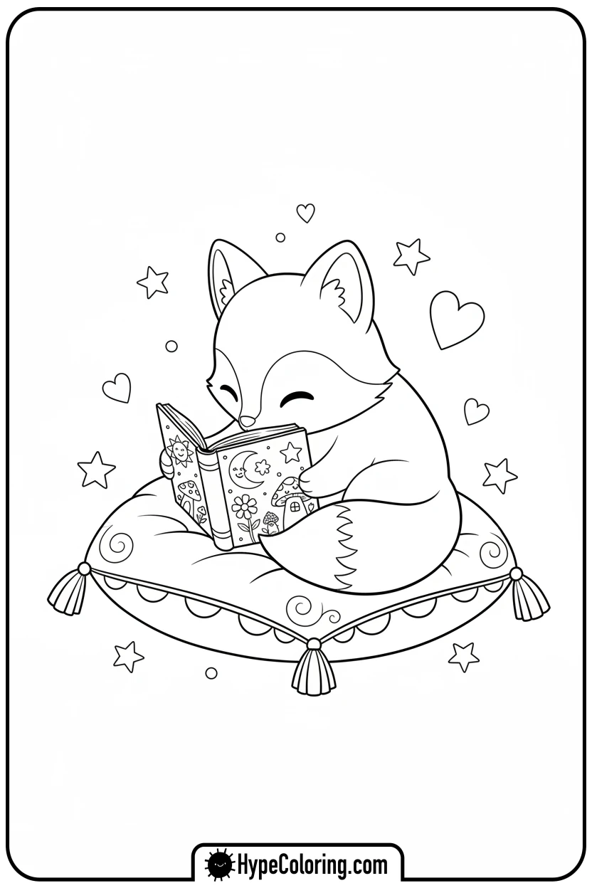 little-corner-reading-a-book - Little Corner coloring pages