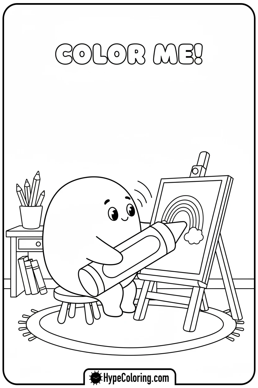 little-corner-drawing-a-rainbow - Little Corner coloring pages